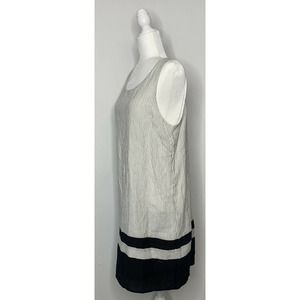 NWT DOE RAE Striped Sleeveless Knee Length Dress L